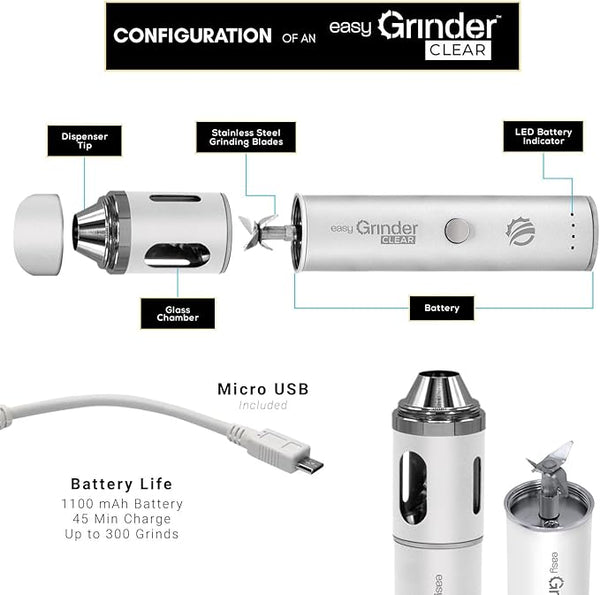 (NEW) Easy Grinder Clear White